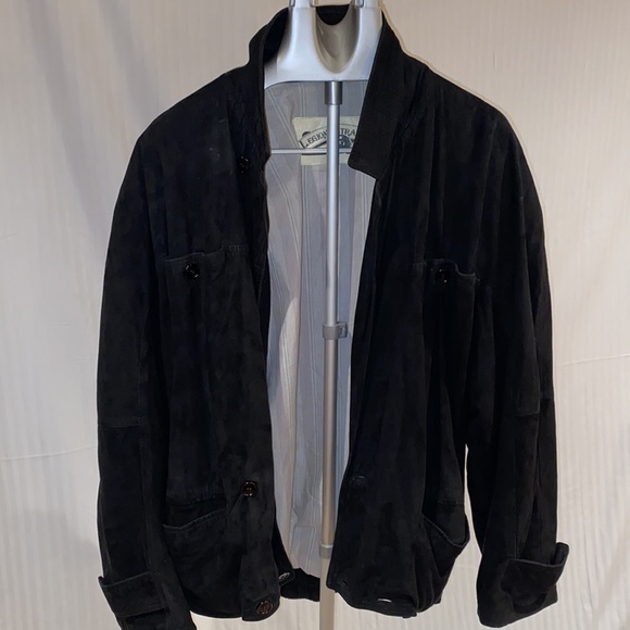 Vintage Suede Men’s Bomber Style Jacket-Sz Lg - Picture 2 of 12